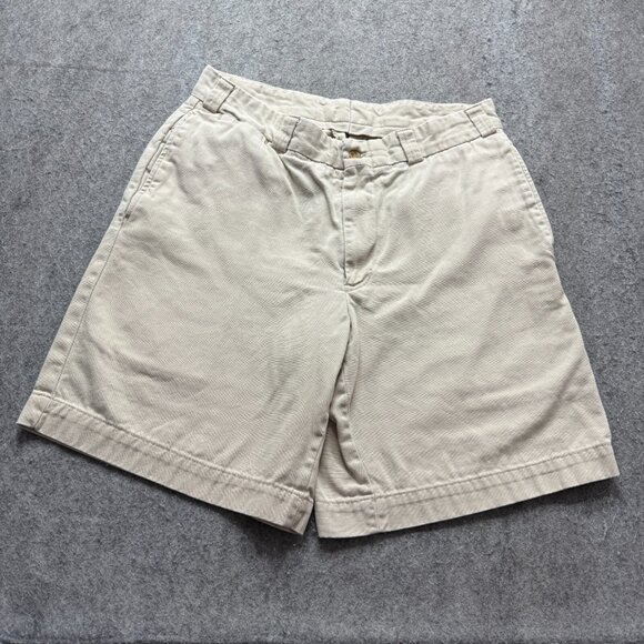 Bill's Khakis Shorts Men 34 Beige Khaki Flat Front 9" Chino Mid Rise M2S - Picture 1 of 15